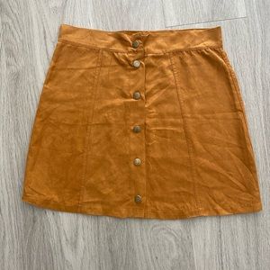 Suede Mini Skirt